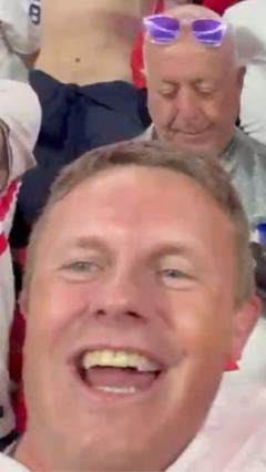 Jersey football fans celebrate England's Mexico win
