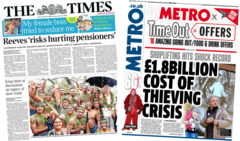 The Papers: Reeves ‘risks hurting pensioners’ and shoplifting ‘crisis’