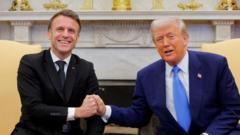 Peace must not mean surrendering Ukraine, Macron says alongside Trump