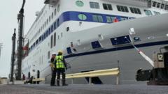 First Brittany Ferries hybrid ship plugs into Portsmouth port electricity before departure