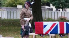 Unknown Scots soldiers given military burial in France