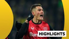 Leverkusen overcome Dortmund to keep title hopes alive