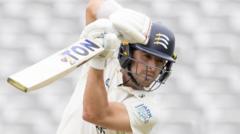 Middlesex hold upper hand against Northants