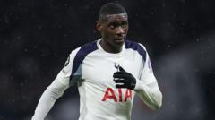 Spurs striker Kolo Muani 'fine' after car accident
