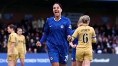 Kerr scores two as Chelsea thrash Palace in FA Cup