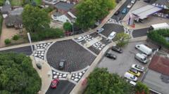 Vibrant or dangerous? Colourful roundabout redesign divides village