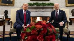 ‘Welcome back’ - Watch moment Biden congratulates Trump