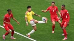 ¡A tiempo extra! Colombia y Suiza empatan 0-0, y van al primer alargue de todos los partidos de octavos de este Mundial