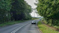 Road closure after three-vehicle crash