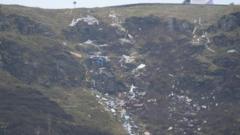 River of waste 'visible for miles' dumped at mountain beauty spot