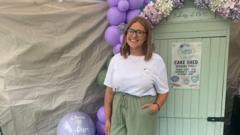 Lichfield Mum's Cake Shed Funds Family Holiday