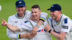 Brook shines with ball as Surrey slump at Headingley