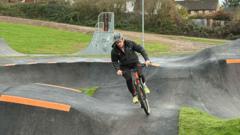 Track opens for cyclists and skateboarders
