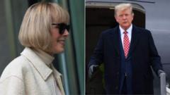 Collage foto of Trump and Caroll