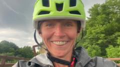 Woman's 2,000 mile cycle spelling out 'kindness'