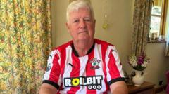 Southampton fan angry at club's exclusion from final after flying from Australia