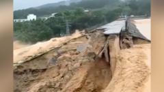 Fatal Typhoon Maysak floods burst dam wall in China