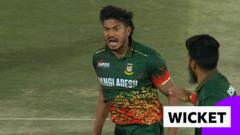 ‘What a delivery!’ – Taskin’s stunning ball dismisses Young for a duck