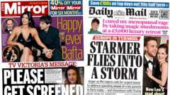 The papers: 'Europe in turmoil' and 'Happy ever Bafta'