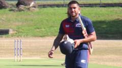 Visser hits six sixes as Samoa add record 39 runs in over