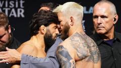 Tsarukyan headbutts Hooker at UFC Qatar weigh-in