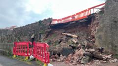 Collapsed wall not repaired for more than a year