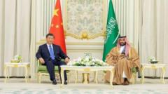 Çin Devlet Başkanı Şi Cinping ve Suudi Arabistan Veliaht Prensi Muhammed bin Selman