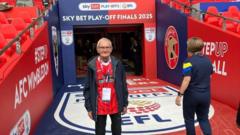 Walsall match day volunteer in VIP Wembley tour
