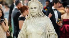 How did Heidi Klum become a living Met Gala sculpture?