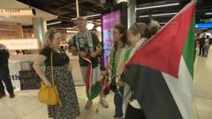 Deported Irish flotilla activists return from Israel