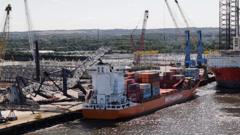 Man injured in dockside crane 'collapse'