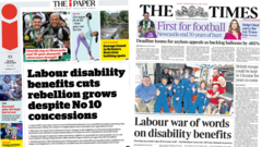 The Papers: 'Geordie joy' and 'Labour's war of words'