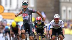Van der Poel pips Pogacar in Tour stage two sprint finish