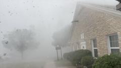 Watch: Severe storm hammers Austin with hail, wind