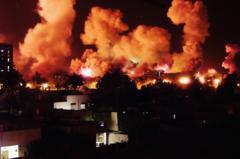 صورة أرشيفية لإنفجار في العاصمة العراقية بغداد
