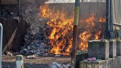 Fire likely caused by dumped lithium battery