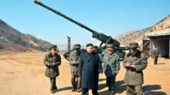 Kim Jong-Un oo hor taagan mid kamid ah gantaallada riddada dheer-lamana ogo in hubka uu soo dalbaday Ruushka