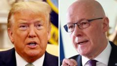Swinney and Trump have 'constructive discussion' over whisky tariffs