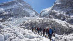 Path cleared for Everest climbers after huge ice block