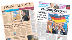 The Papers: 'Zelensky offers to quit' and 'Germany turns Right'