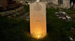 War graves lit up in Christmas tribute