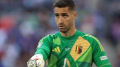 Golan Belgium Casteels ya bar tawagar saboda Courtois zai koma tsare raga