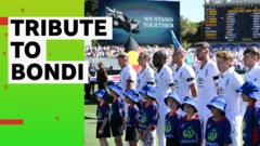 Australia and England pay tribute to victims of Bondi beach shooting