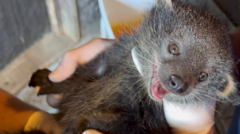 Rare baby binturong born at wildlife park