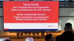 Hundreds of flights cancelled as strikes hit German airports