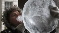 Ice instruments star in Somerset House concert - BBC News