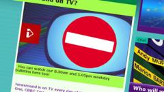 A no entry sign on a Newsround page