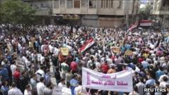 Protest in Homs, Syria, 30 September