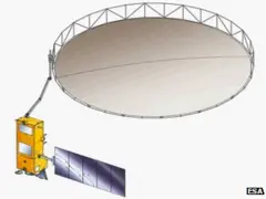 A drawing of the 12m reflector antenna on the Biomass satellite when it was announced