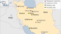 Key nuclear sites map